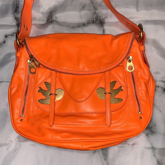 π Petal To The Metal βBirdβ Fluorescent Orange Bag Marc By Marc Jacobs - Picture 3 of 15